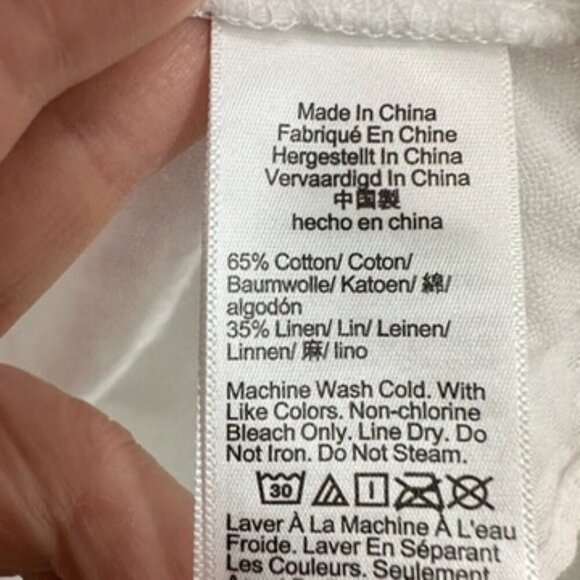 J. Crew Women's Size Small Swingy Puff Sleeve Gauzy Cotton Linen Blend Top - Picture 8 of 9